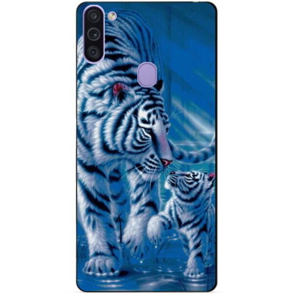 

Силиконовый бампер чехол Candy для Samsung M11 с рисунком Тигры