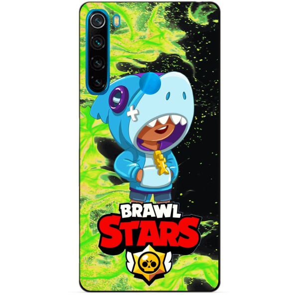 

Силиконовый чехол бампер Candy для Xiaomi Redmi Note 8 с Героем Brawl Stars Леон акула