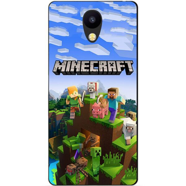 

Силиконовый бампер чехол Candy для Meizu M5c с рисунком Minecraft
