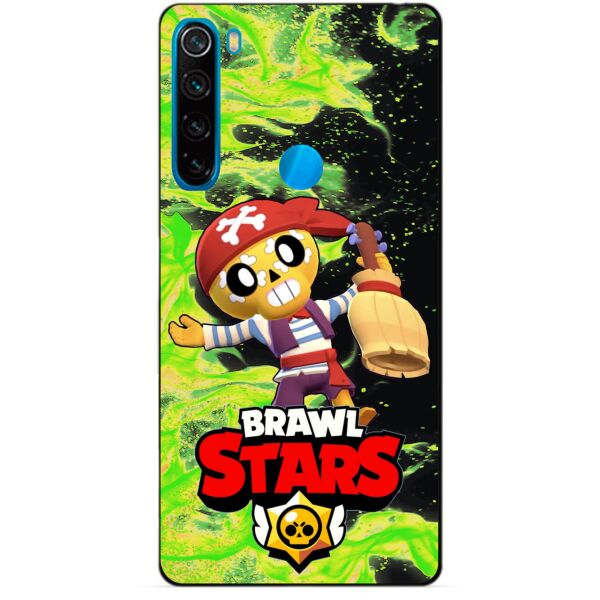 

Силиконовый чехол бампер Candy для Xiaomi Redmi Note 8 с Героем Brawl Stars Поко пират