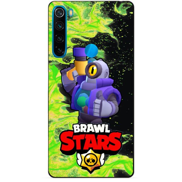 

Силиконовый чехол бампер Candy для Xiaomi Redmi Note 8 с Героем Brawl Stars Рико