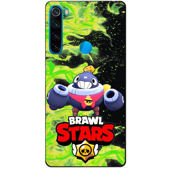 

Силиконовый чехол бампер Candy для Xiaomi Redmi Note 8 с Героем Brawl Stars Тик