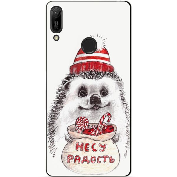 

Бампер силиконовый чехол Candy для Huawei Y6 Pro 2019 с рисунком Ежик