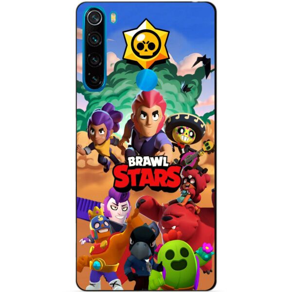 

Силиконовый чехол бампер Candy для Xiaomi Redmi Note 8 с рисунком Brawl Stars