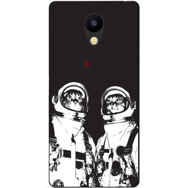 

Силиконовый бампер чехол Candy для Meizu M5c с рисунком Коты космонавты
