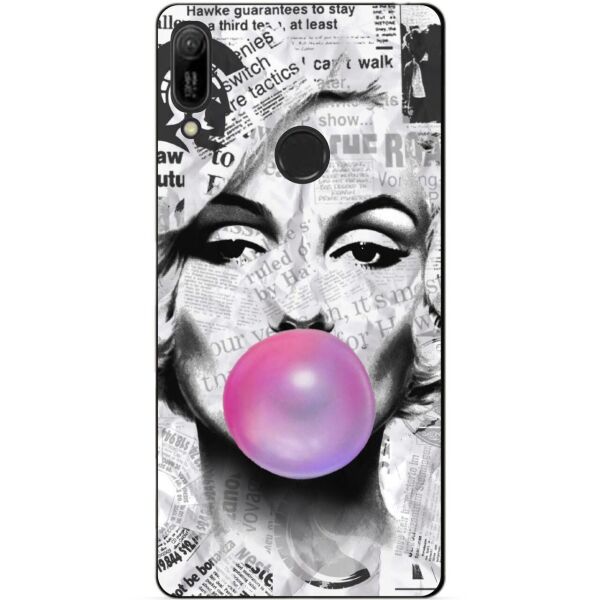 

Бампер силиконовый чехол Candy для Huawei Y6 Pro 2019 с рисунком Монро с жвачкой