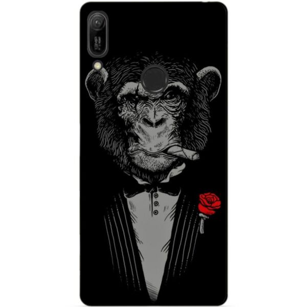 

Бампер силиконовый чехол Candy для Huawei Y6 Pro 2019 с рисунком Обезьяна с сигарой
