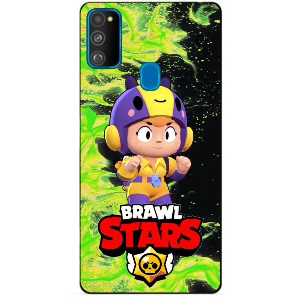 

Силиконовый бампер чехол Candy для Samsung M21 Galaxy M215f с Героем Brawl Stars Беа