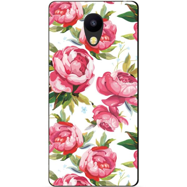 

Силиконовый чехол Candy для Meizu M5c Пионы