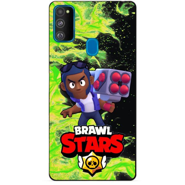

Силиконовый бампер чехол Candy для Samsung M21 Galaxy M215f с Героем Brawl Stars Брок