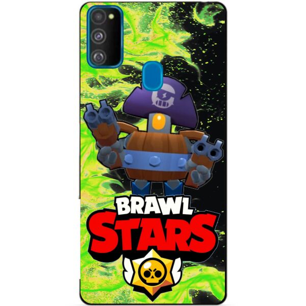 

Силиконовый бампер чехол Candy для Samsung M21 Galaxy M215f с Героем Brawl Stars Деррил