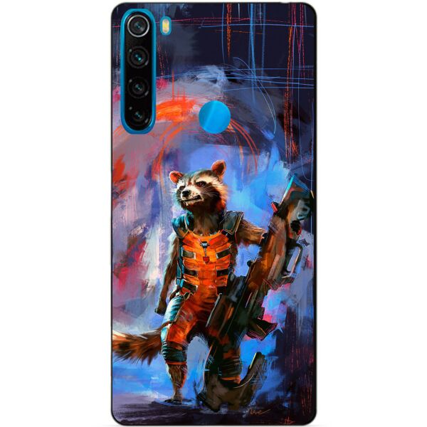 

Силиконовый чехол бампер Candy для Xiaomi Redmi Note 8 с рисунком Реактивный енот