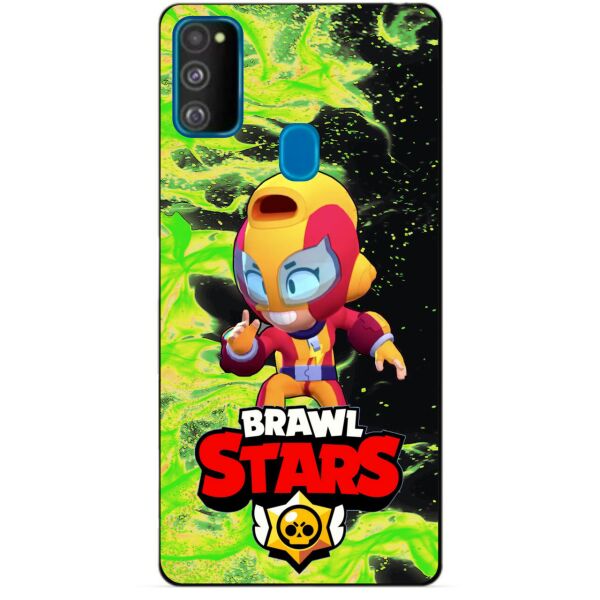 

Силиконовый бампер чехол Candy для Samsung M21 Galaxy M215f с Героем Brawl Stars Макс