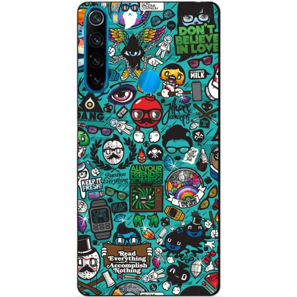 

Силиконовый чехол бампер Candy для Xiaomi Redmi Note 8 с рисунком Стикеры
