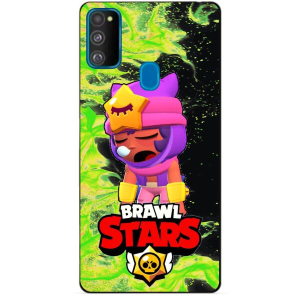 

Силиконовый бампер чехол Candy для Samsung M21 Galaxy M215f с Героем Brawl Stars Сэнди