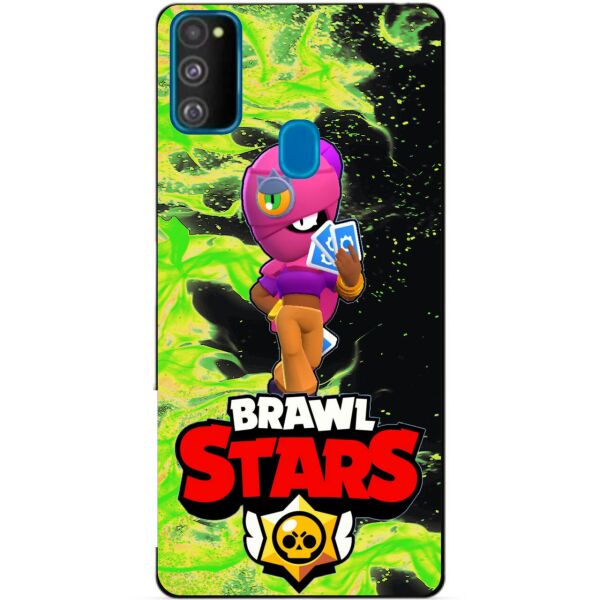 

Силиконовый бампер чехол Candy для Samsung M21 Galaxy M215f с Героем Brawl Stars Тара