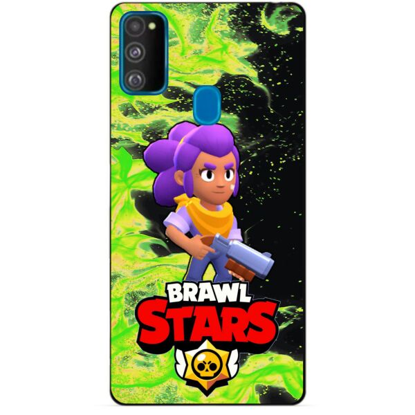 

Силиконовый бампер чехол Candy для Samsung M21 Galaxy M215f с Героем Brawl Stars Шелли