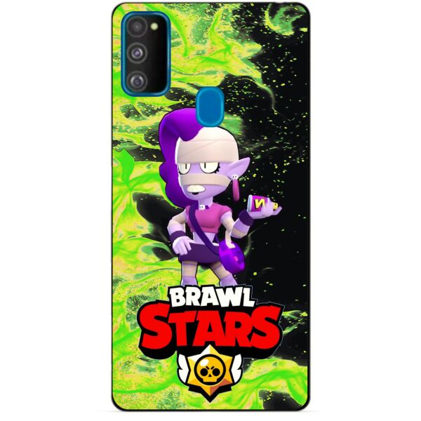 

Силиконовый бампер чехол Candy для Samsung M21 Galaxy M215f с Героем Brawl Stars Эмз