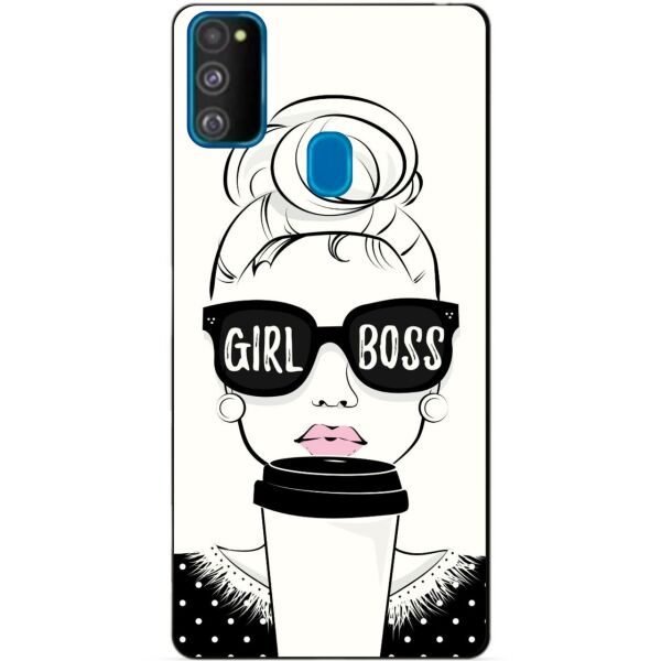 

Силиконовый бампер чехол Candy для Samsung M21 Galaxy M215f с рисунком Girl Boss