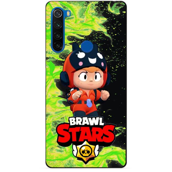 

Силиконовый чехол бампер Candy для Xiaomi Redmi Note 8t с Героем Brawl Stars Беа снайпер