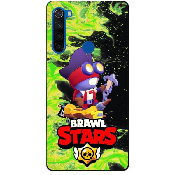 

Силиконовый чехол бампер Candy для Xiaomi Redmi Note 8t с Героем Brawl Stars Карл пират