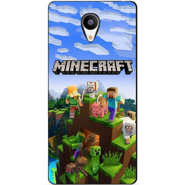 

Силиконовый бампер чехол Candy для Meizu M5s с рисунком Minecraft