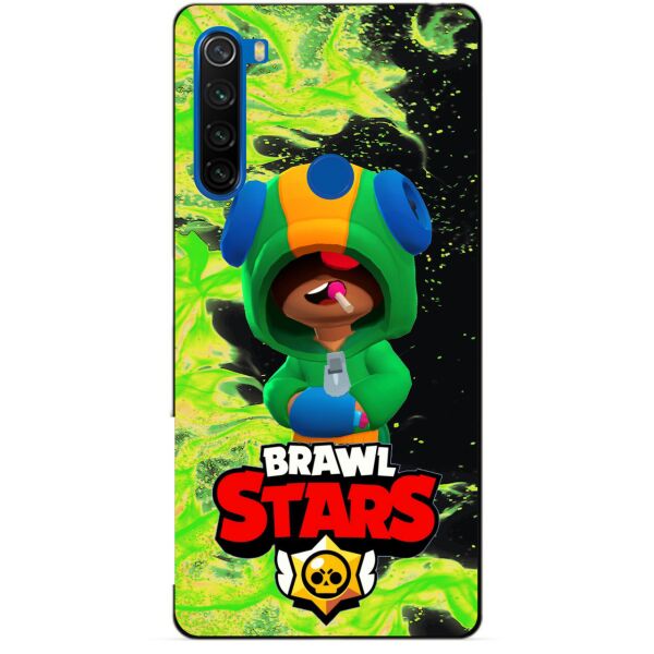 

Силиконовый чехол бампер Candy для Xiaomi Redmi Note 8t с Героем Brawl Stars Леон