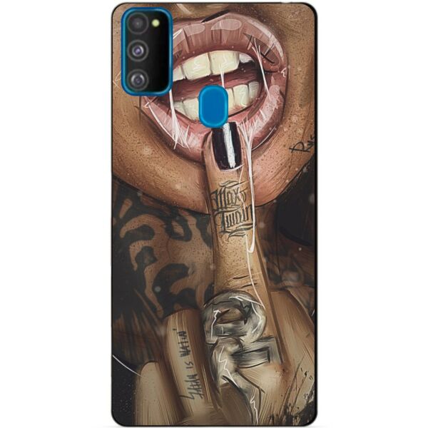 

Силиконовый бампер чехол Candy для Samsung M21 Galaxy M215f с рисунком Swag