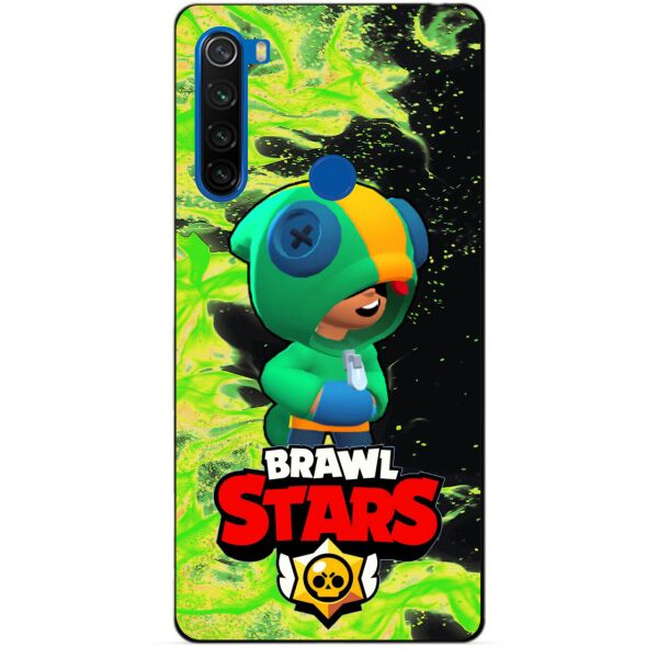 

Силиконовый чехол бампер Candy для Xiaomi Redmi Note 8t с Героем Brawl Stars Леон Brawl