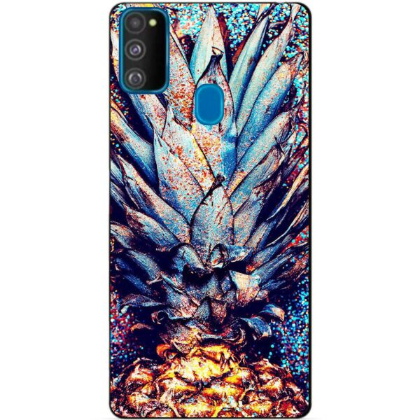 

Силиконовый бампер чехол Candy для Samsung M21 Galaxy M215f с рисунком Ананас