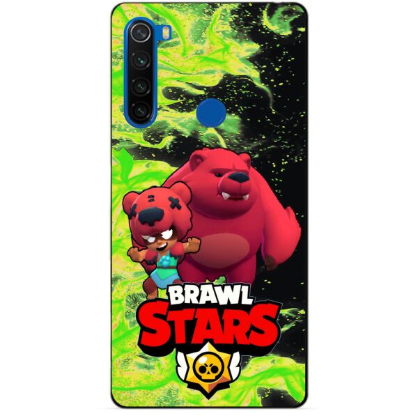 

Силиконовый чехол бампер Candy для Xiaomi Redmi Note 8t с Героем Brawl Stars Нита Мишка