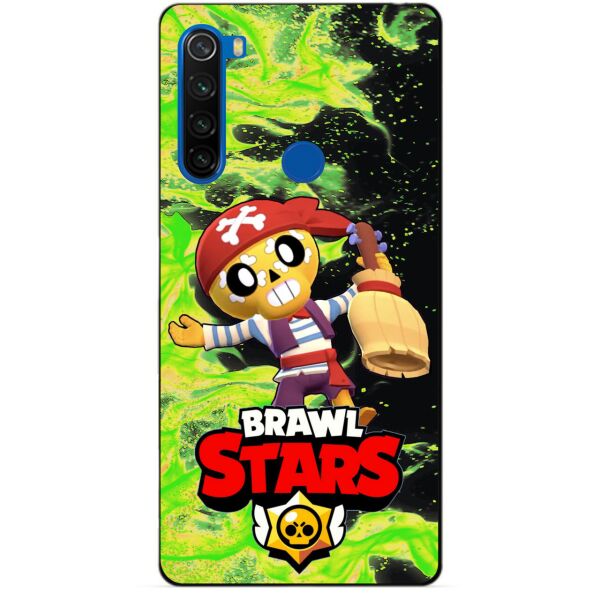 

Силиконовый чехол бампер Candy для Xiaomi Redmi Note 8t с Героем Brawl Stars Поко пират