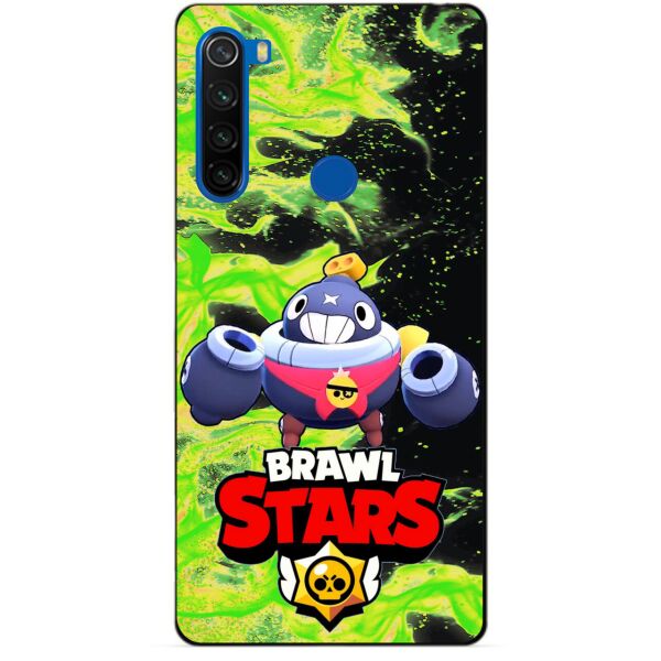

Силиконовый чехол бампер Candy для Xiaomi Redmi Note 8t с Героем Brawl Stars Тик