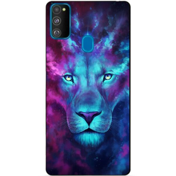 

Силиконовый бампер чехол Candy для Samsung M21 Galaxy M215f с рисунком Космический лев