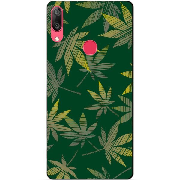 

Бампер силиконовый чехол Candy для Huawei Y7 2019 Канабис