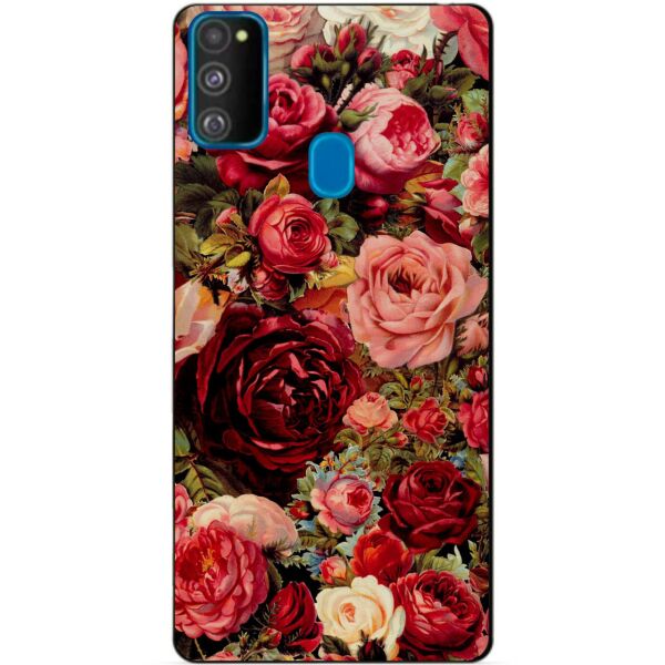 

Силиконовый бампер чехол Candy для Samsung M21 Galaxy M215f с рисунком Красные розы