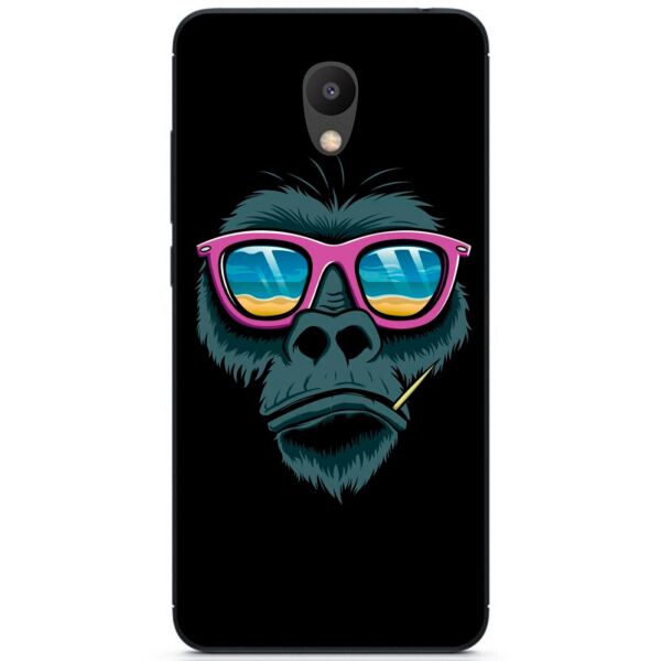 

Силиконовый бампер чехол Candy для Meizu M5s с рисунком Обезьяна в очках