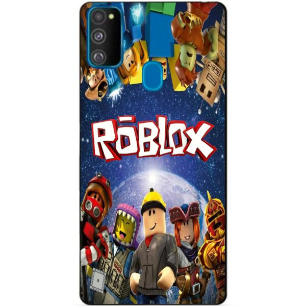 

Силиконовый бампер чехол Candy для Samsung M21 Galaxy M215f с рисунком Роблокс