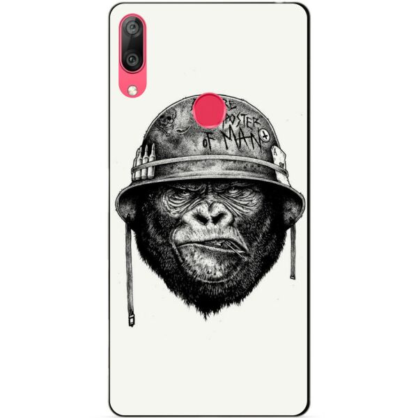 

Бампер силиконовый чехол Candy для Huawei Y7 2019 Обезьяна в каске