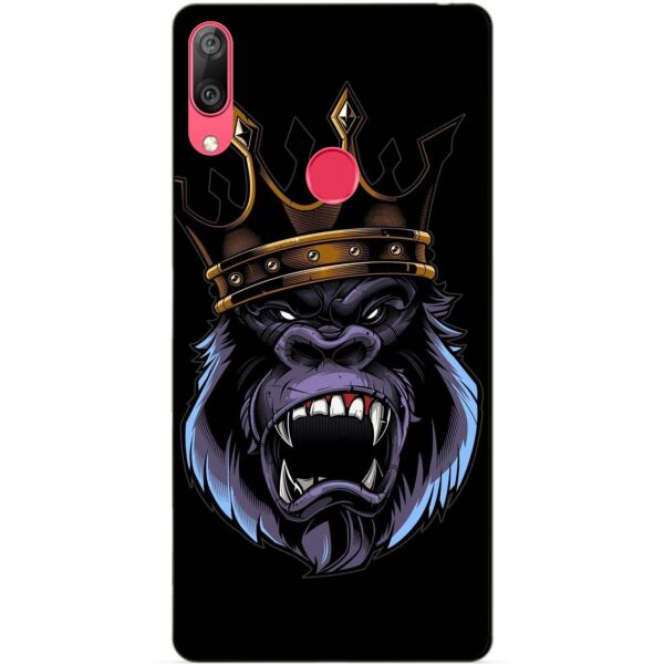 

Бампер силиконовый чехол Candy для Huawei Y7 2019 Обезьяна в короне