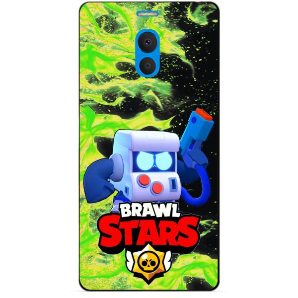 

Силиконовый бампер чехол Candy для Meizu M6 Note с героем Brawl Stars 8-Бит