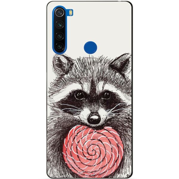 

Силиконовый чехол бампер Candy для Xiaomi Redmi Note 8t с рисунком Енот