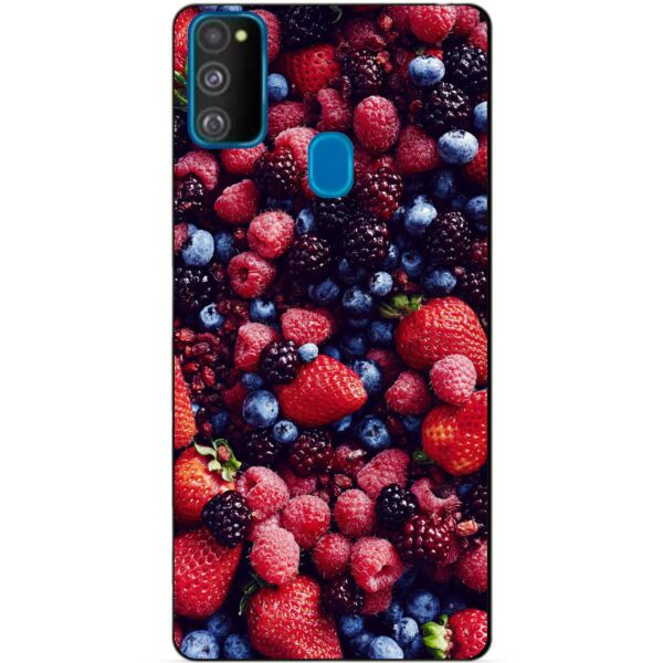 

Силиконовый бампер чехол Candy для Samsung M21 Galaxy M215f с рисунком Ягоды