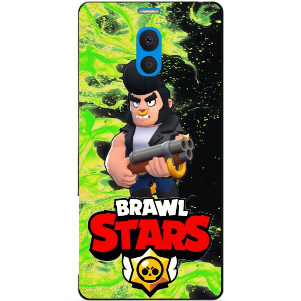 

Силиконовый бампер чехол Candy для Meizu M6 Note с героем Brawl Stars Булл