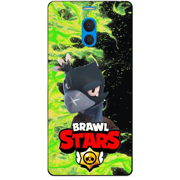 

Силиконовый бампер чехол Candy для Meizu M6 Note с героем Brawl Stars Ворон