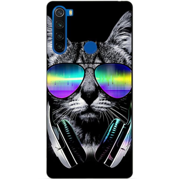

Силиконовый чехол бампер Candy для Xiaomi Redmi Note 8t с рисунком Кот в очках