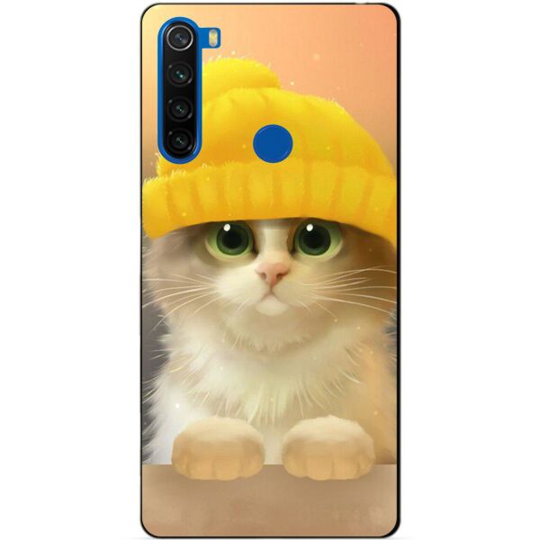 

Силиконовый чехол бампер Candy для Xiaomi Redmi Note 8t с рисунком Котик в шапке