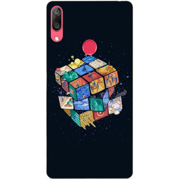 

Бампер силиконовый чехол Candy для Huawei Y7 2019 с рисунком Кубик Рубика