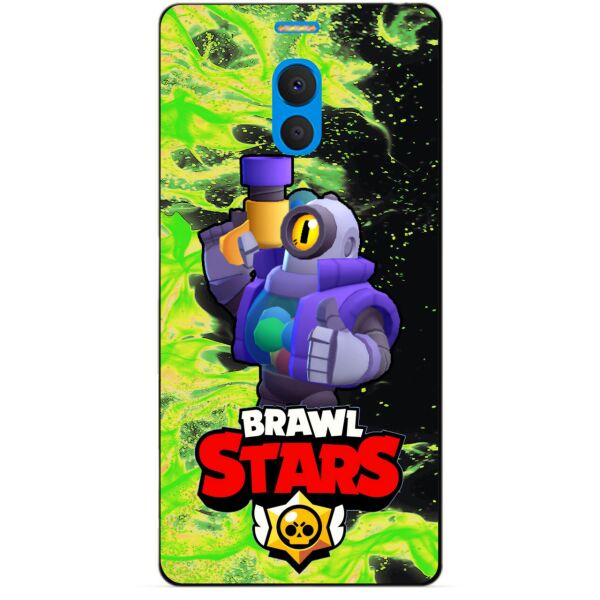 

Силиконовый бампер чехол Candy для Meizu M6 Note с героем Brawl Stars Рико