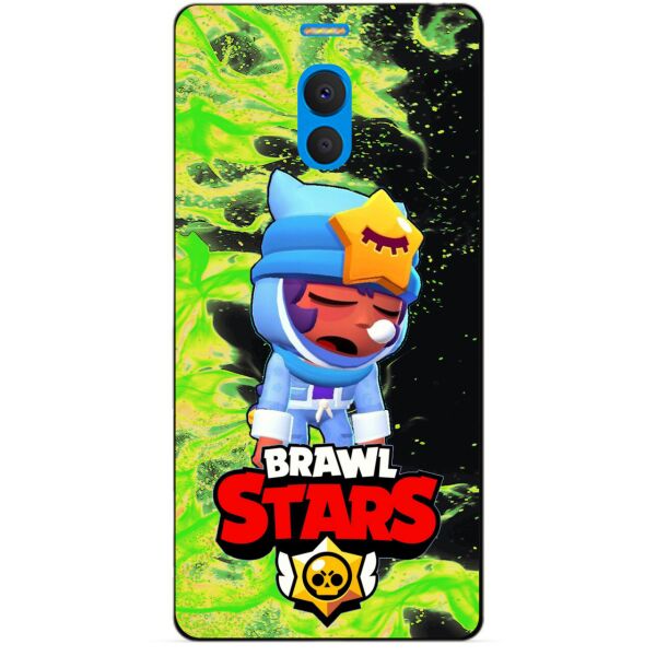 

Силиконовый бампер чехол Candy для Meizu M6 Note с героем Brawl Stars Сонный Сэнди